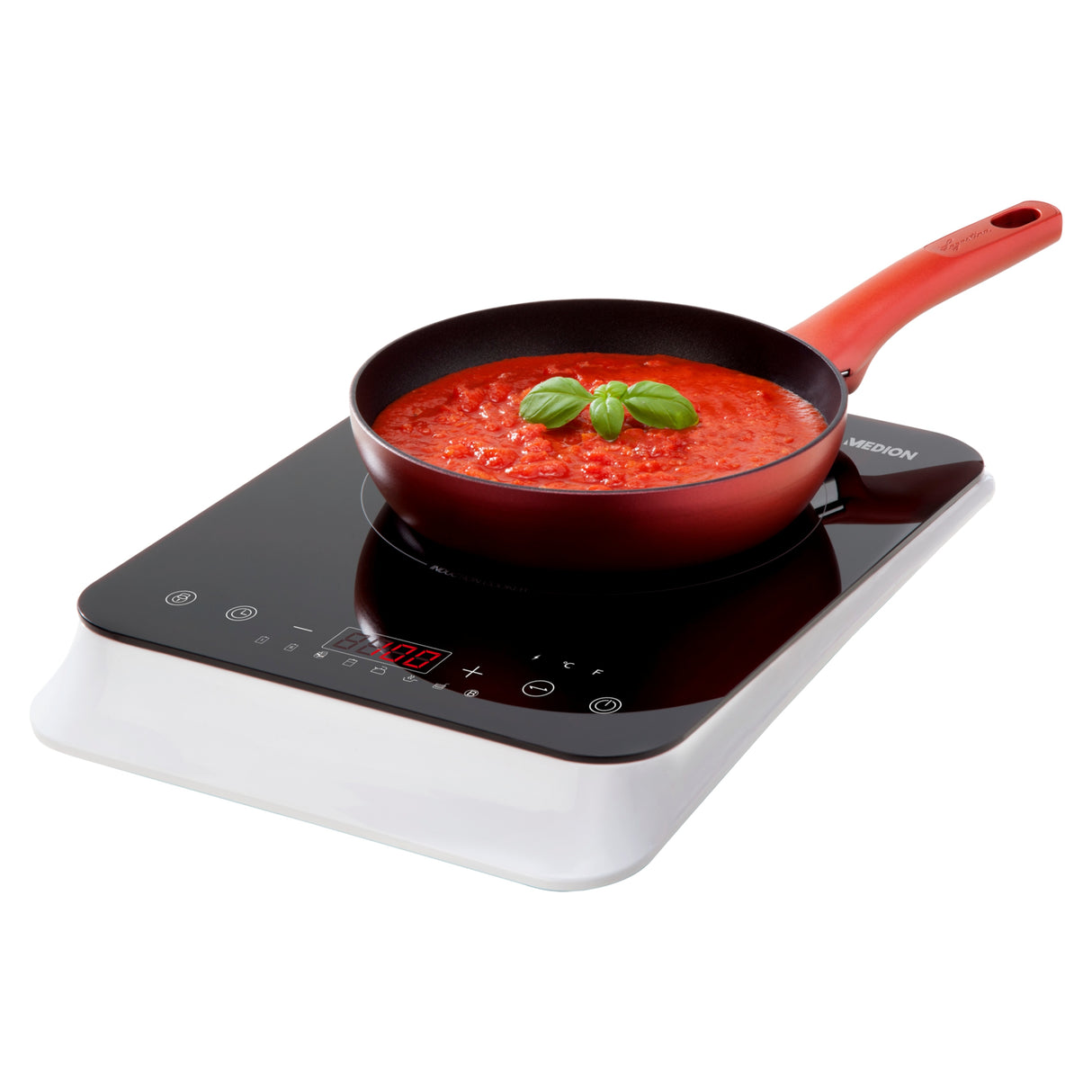Plaque de cuisson a induction posable - MEDION - 1 feu - 2000 W - 29 x 38,5 x 6,3 cm - MD18490