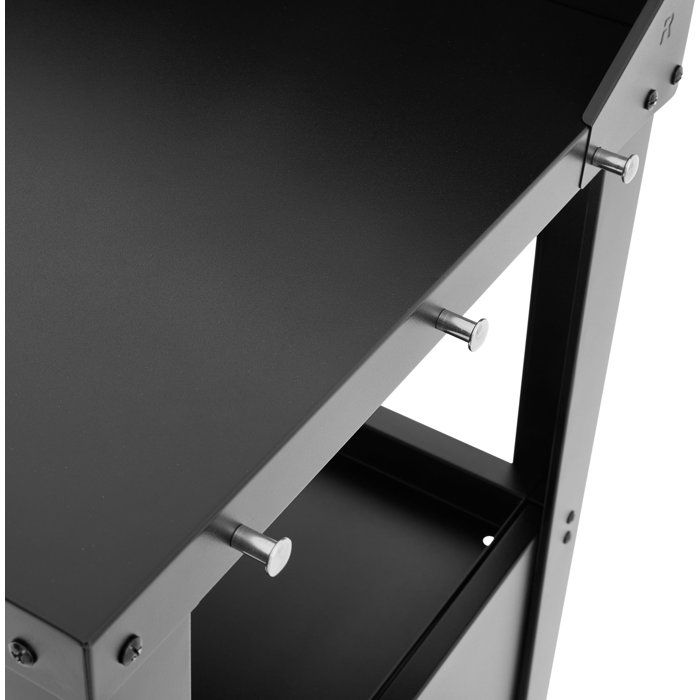 Chariot multifonction - COOKINGBOX - Plateau supérieur : 100 x 50 cm - Poignée - 2 roues arrieres - Acier