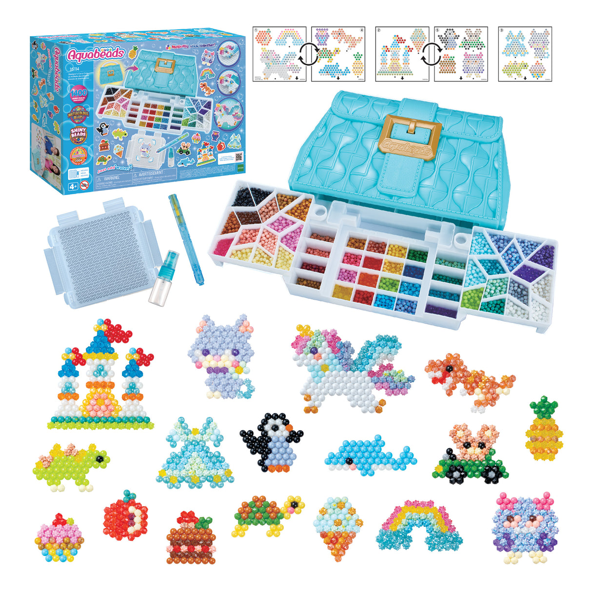La mallette des créatifs - AQUABEADS - 1400 perles - Des 4 ans