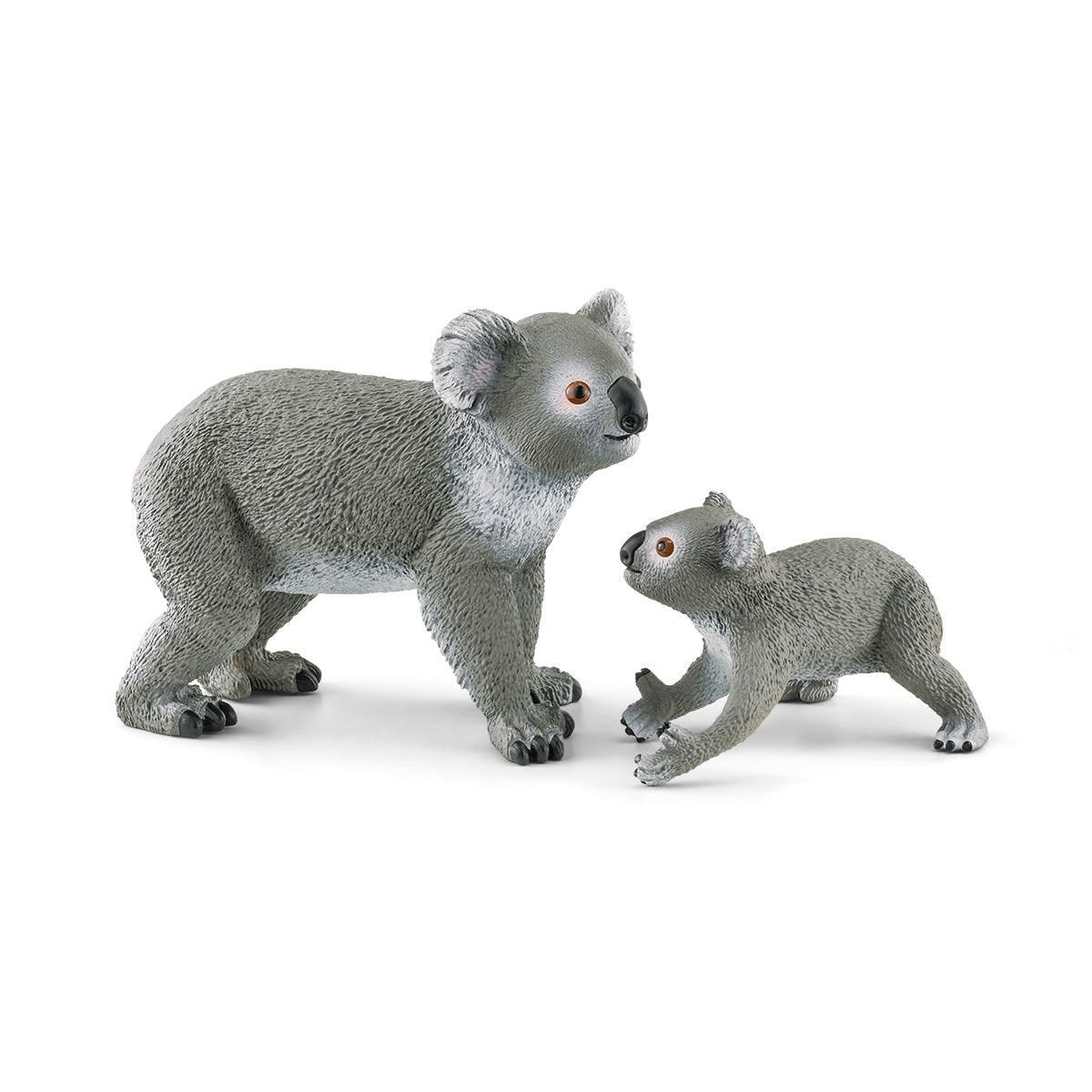 Figurine Maman et Bébé Koala, pour enfants des 3 ans, 13,6 x 5,8 x 19,2 cm -Schleich 42566 WILD LIFE
