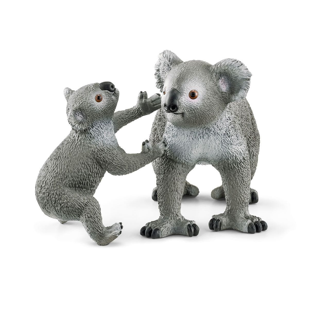 Figurine Maman et Bébé Koala, pour enfants des 3 ans, 13,6 x 5,8 x 19,2 cm -Schleich 42566 WILD LIFE