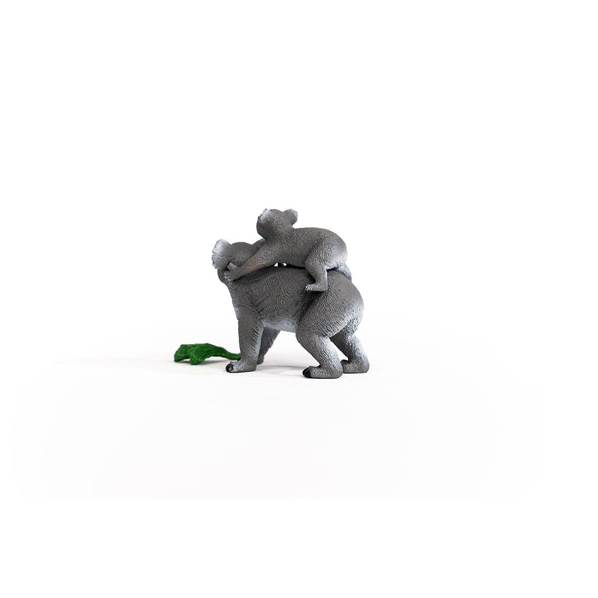 Figurine Maman et Bébé Koala, pour enfants des 3 ans, 13,6 x 5,8 x 19,2 cm -Schleich 42566 WILD LIFE