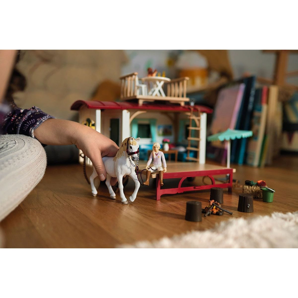 Caravane rencontres secretes, coffret schleich avec 1 cheval schleich inclus, coffret figurines pour enfants de 5 ans - schleich