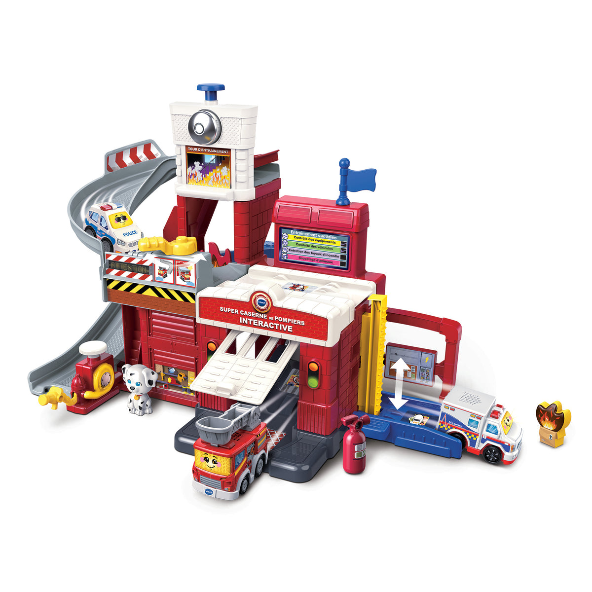 Jouet interactif - Vtech - TUT TUT Bolides Tour de Sauvetage Caserne - 18 mois et plus - Rouge - 22 pieces