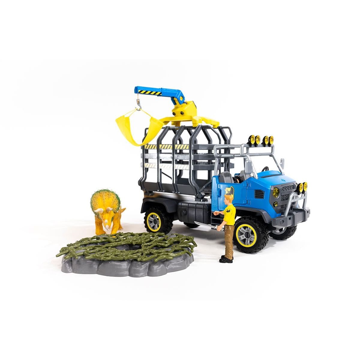 Mission de transport Dino, coffret de 43 pieces avec figurine tricératops et camion de transport, jouets dinosaures pour enfants