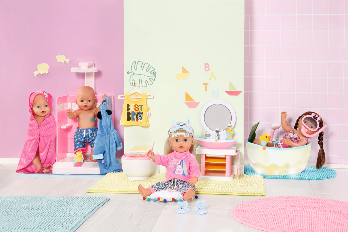 BABY BORN - Baignoire pour poupée - Effets lumineux et sonores - Canard de bain amovible - Des 3 ans et plus
