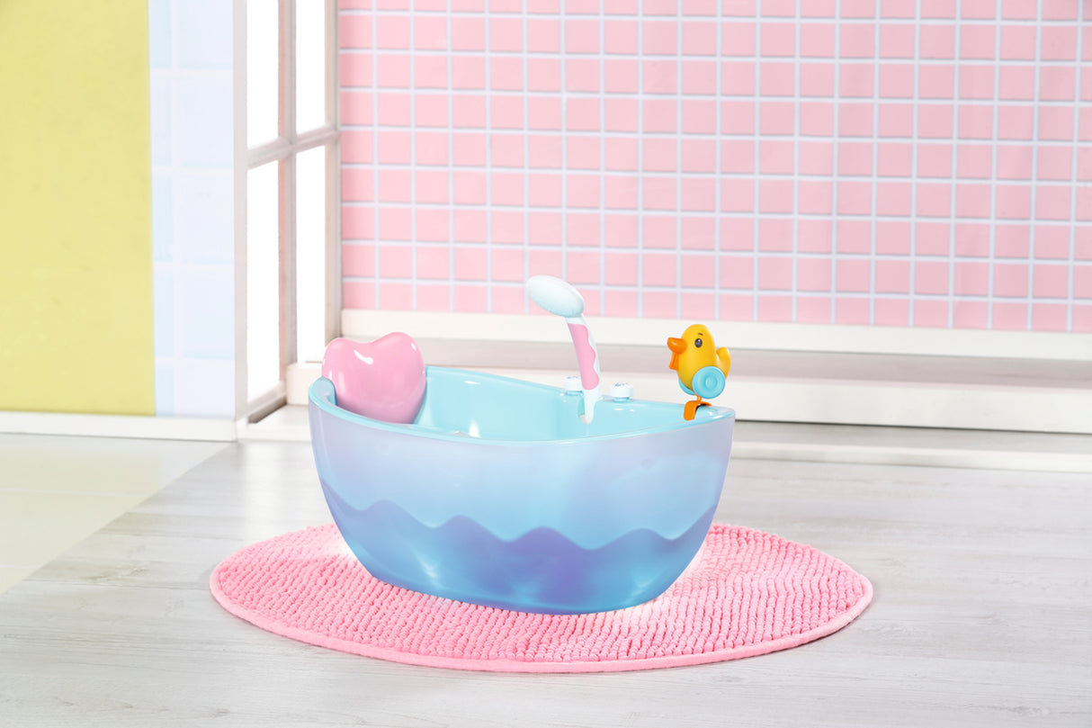 BABY BORN - Baignoire pour poupée - Effets lumineux et sonores - Canard de bain amovible - Des 3 ans et plus