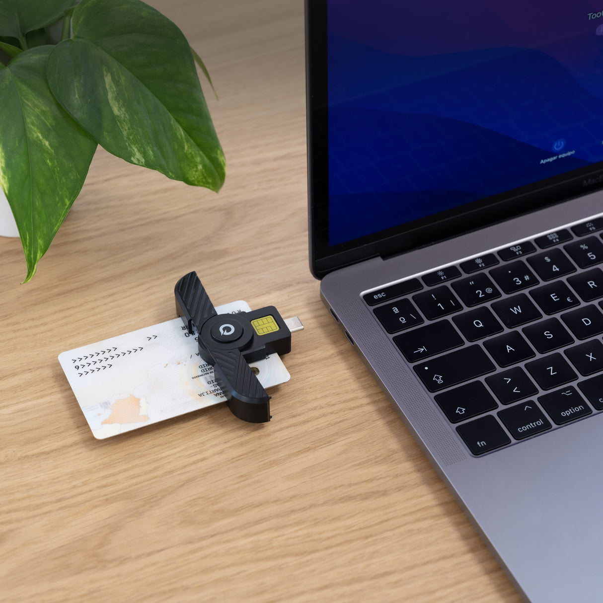 Lecteur de Cartes à puce TooQ TQR-3011B USB-C 2.0 (Noir)