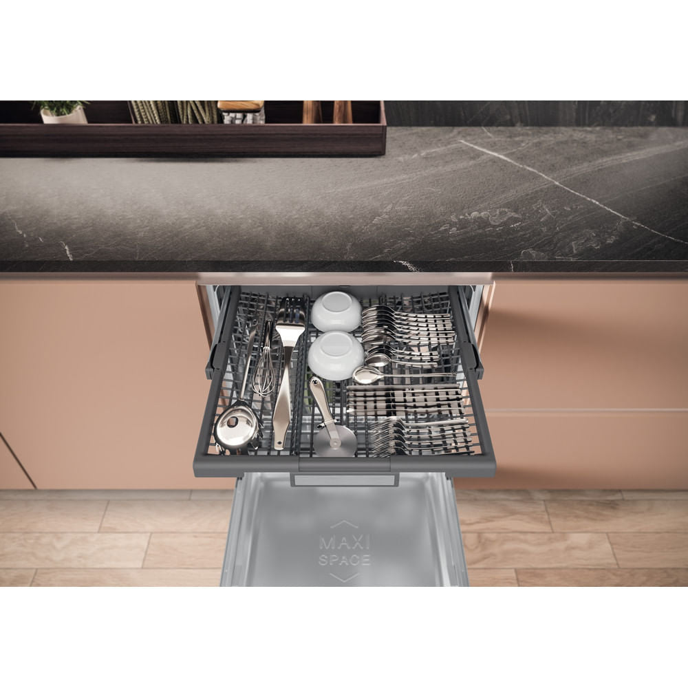 Lave-vaisselle tout encastrable HOTPOINT H7IHP40L - 15 couverts - 40 dB - Classe C - Maxi Space - tiroir a couverts