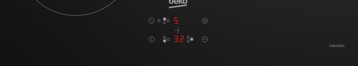 Plaque a induction - BEKO - 3 foyers - 60 cm - Noir - HII63405MT