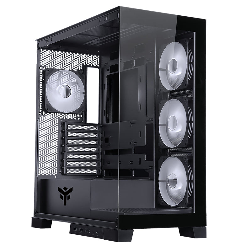 Boitier Moyen Tour ATX iTek Showbui 45 RGB avec panneaux vitrés (Noir)