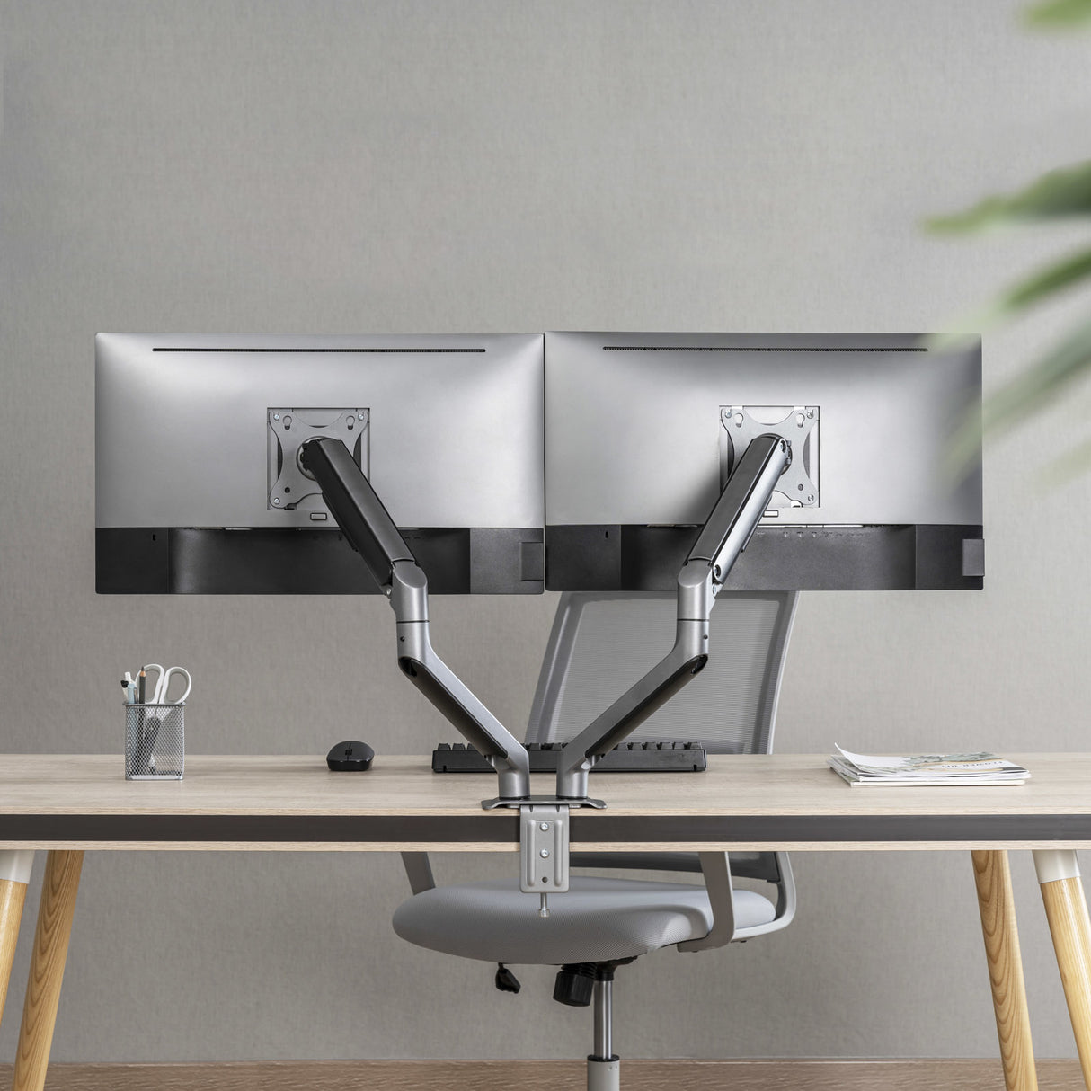 Support double-écran à fixer Tooq DB4132TNR 17"-32" (9kg max) (Gris)