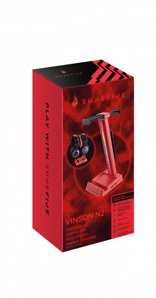 Support Casque Verbatim SureFire Vinson N2 RGB (Rouge)