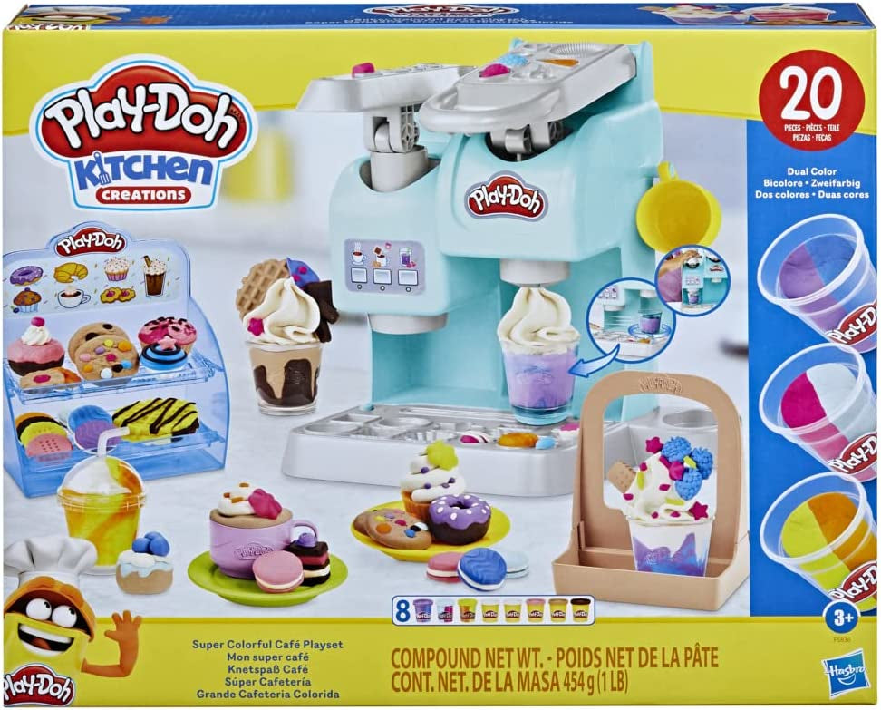 Play-Doh Mon super café, Pâte a modeler, Machine a café jouet pour enfants des 3 ans, Kitchen Creation