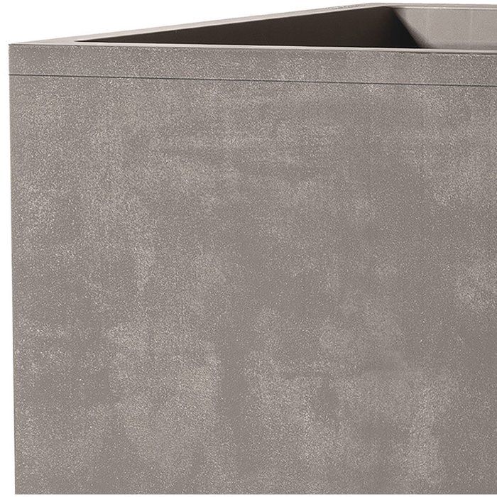 Pot de fleurs carré - DEROMA - Millennium - 80 L - 49 cm - A réserve d'eau et roulettes - Marron