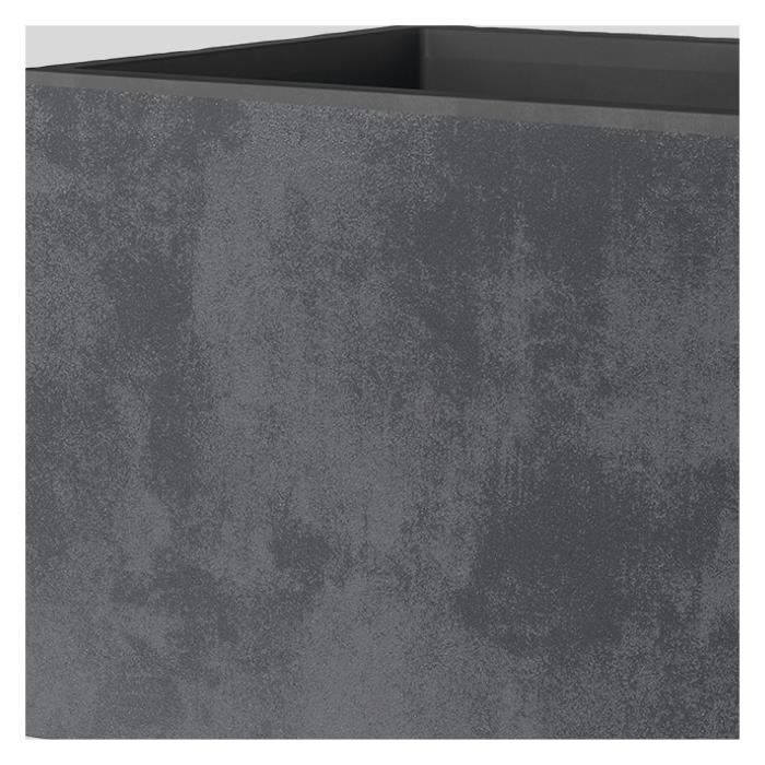 DEROMA Jardiniere Muret Millennium R - 99 x h39 cm - Anthracite - A réserve d'eau - Roulettes