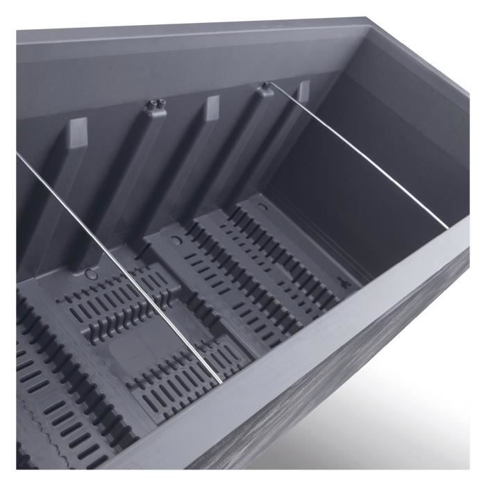 DEROMA Jardiniere Muret Millennium R - 99 x h39 cm - Anthracite - A réserve d'eau - Roulettes