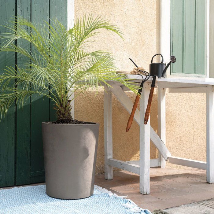 Pot de fleurs rond - DEROMA - Millennium - 48 L - Ø 43 cm - A réserve d'eau - Marron