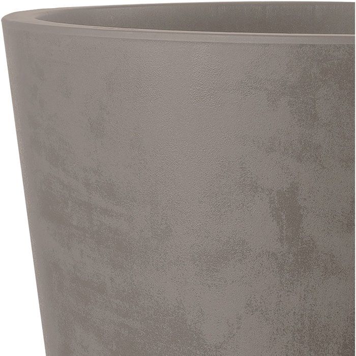 Pot de fleurs rond - DEROMA - Millennium - 79 L - Ø 50 cm - A réserve d'eau et roulettes - Marron