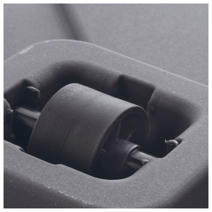 DEROMA Pot de fleurs Cube Cosmo - 38 x h39 cm - Anthracite - A réserve d'eau - Roulettes