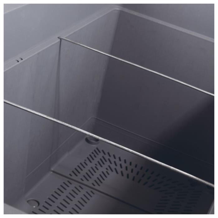DEROMA Jardiniere Muret Cosmo - 78 x H39 cm - Anthracite - A réserve d'eau - Roulettes