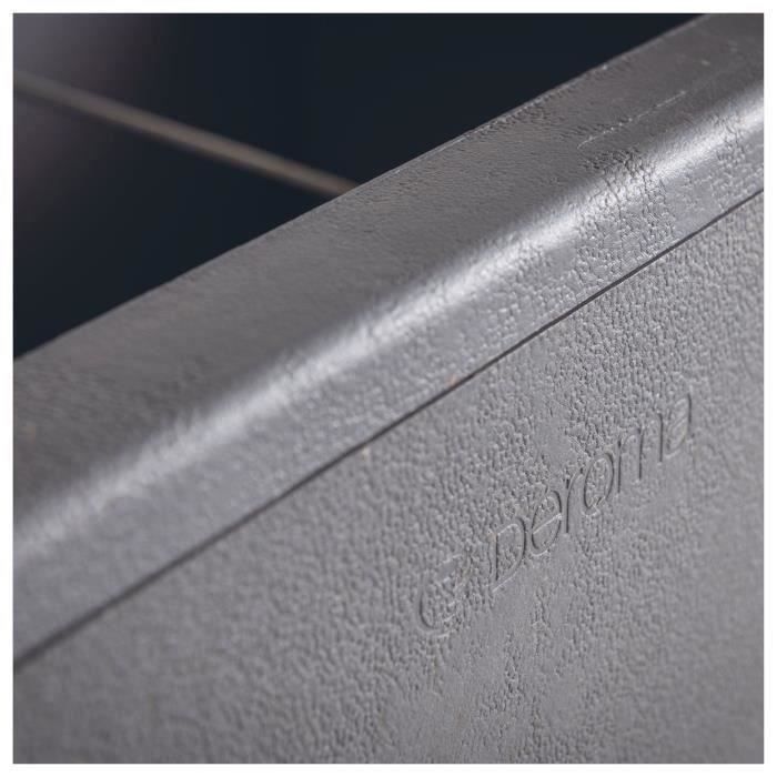 DEROMA Jardiniere Muret Cosmo - 78 x h39 cm - Ashgrey - A réserve d'eau - Roulettes