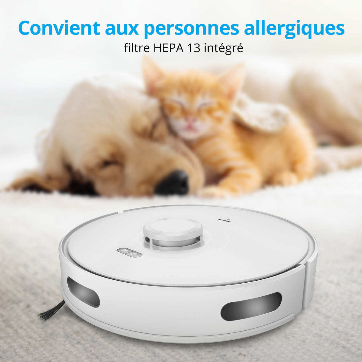 Aspirateur laveur robot X10 SW MEDION MD11782 - 120 min - 2700 Pa - 400 ml - Blanc