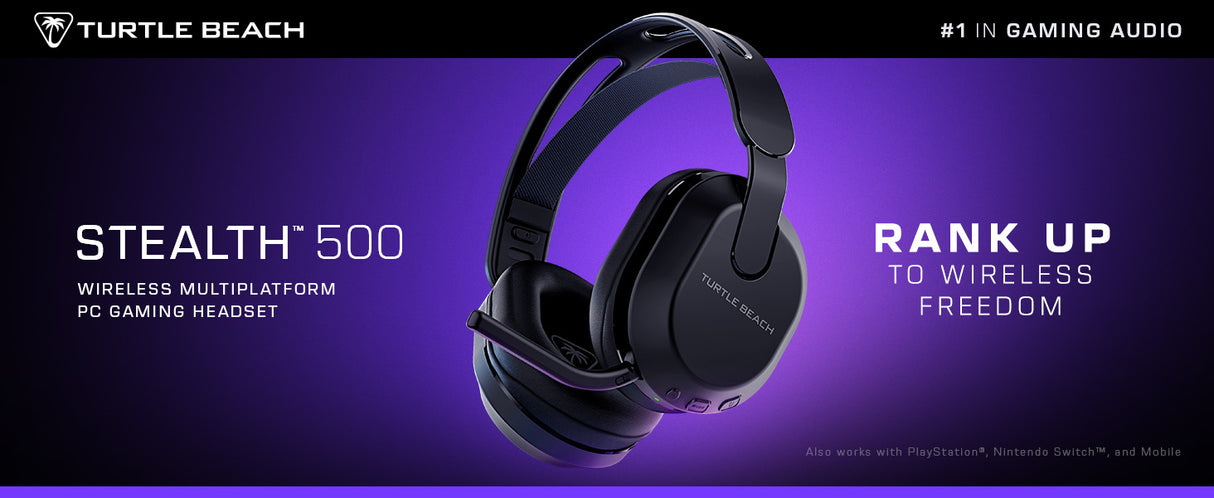 Casque de gaming sans fil - TURTLE BEACH - Stealth™ 500 PC - Noir