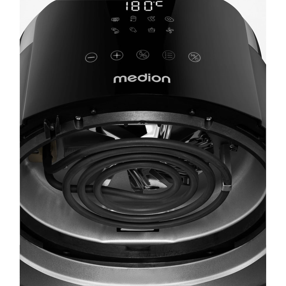Friteuse a air chaud - MEDION - MD13030 - 4,7 L - Digitale - 1500 W - Noir