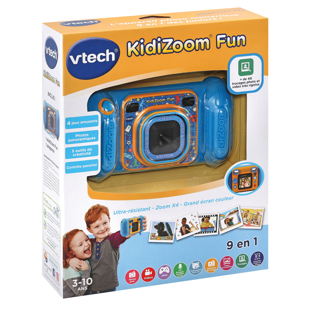 Appareil photo numérique 9 en 1 pour enfants - VTECH - Kidizoom Fun Bleu - Mixte - Bleu