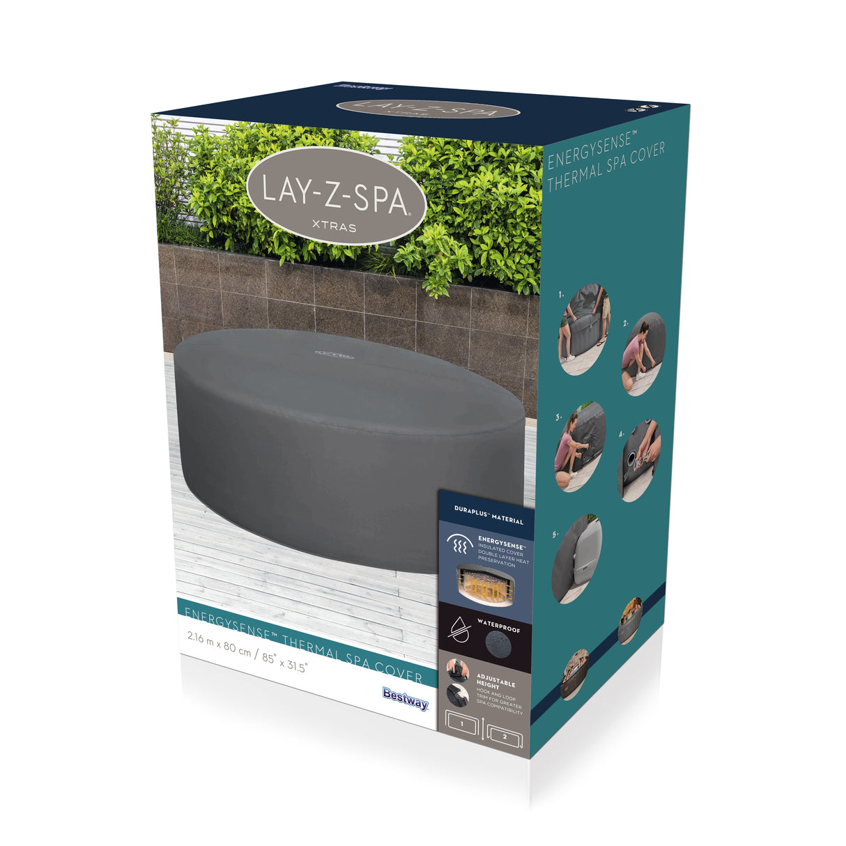 BESTWAY - Couverture thermique EnergySense™ pour spas rond 216 x 80 cm