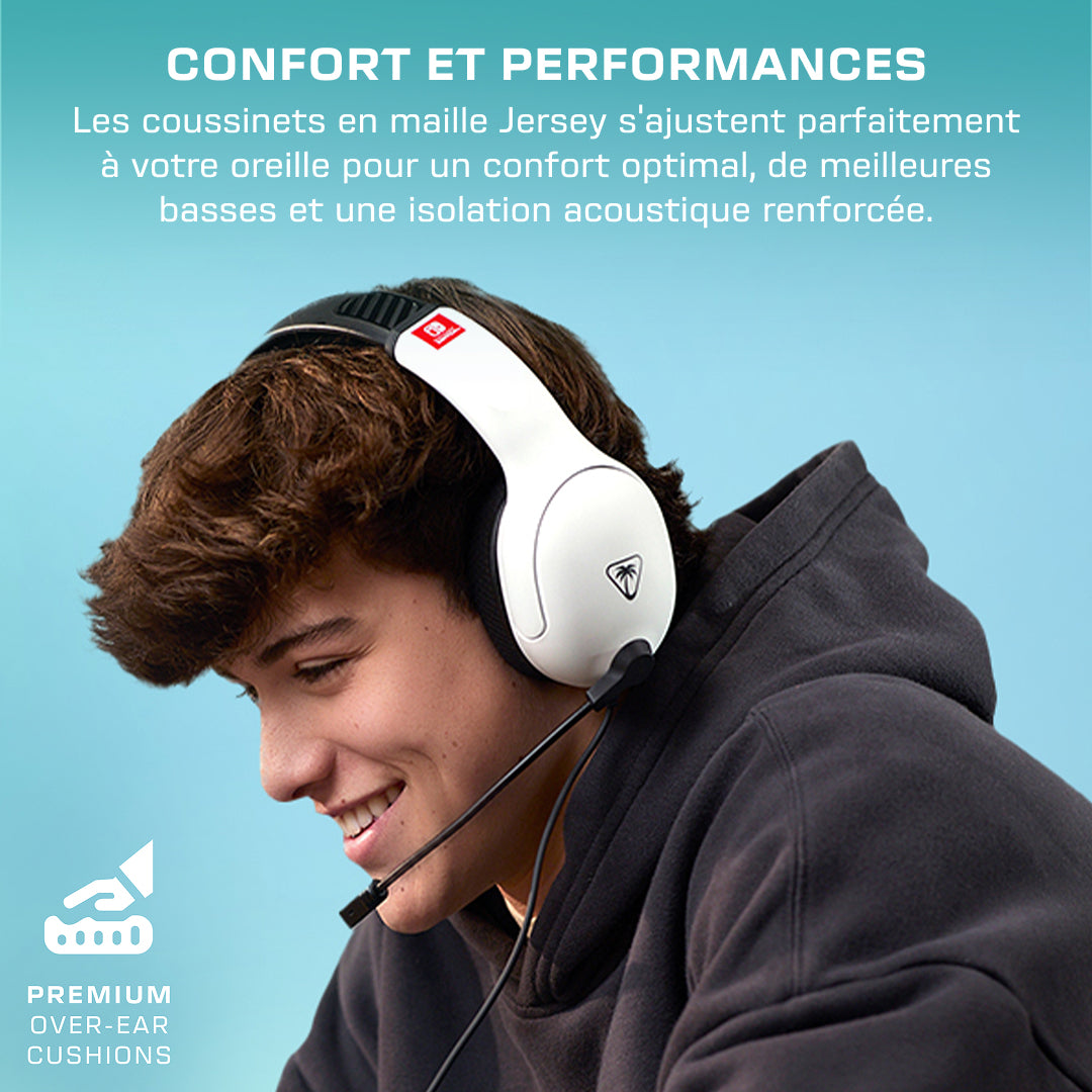 Casque Gaming filaire - TURTLE BEACH - Nintendo Switch - Airlite Fit - Noir et Blanc