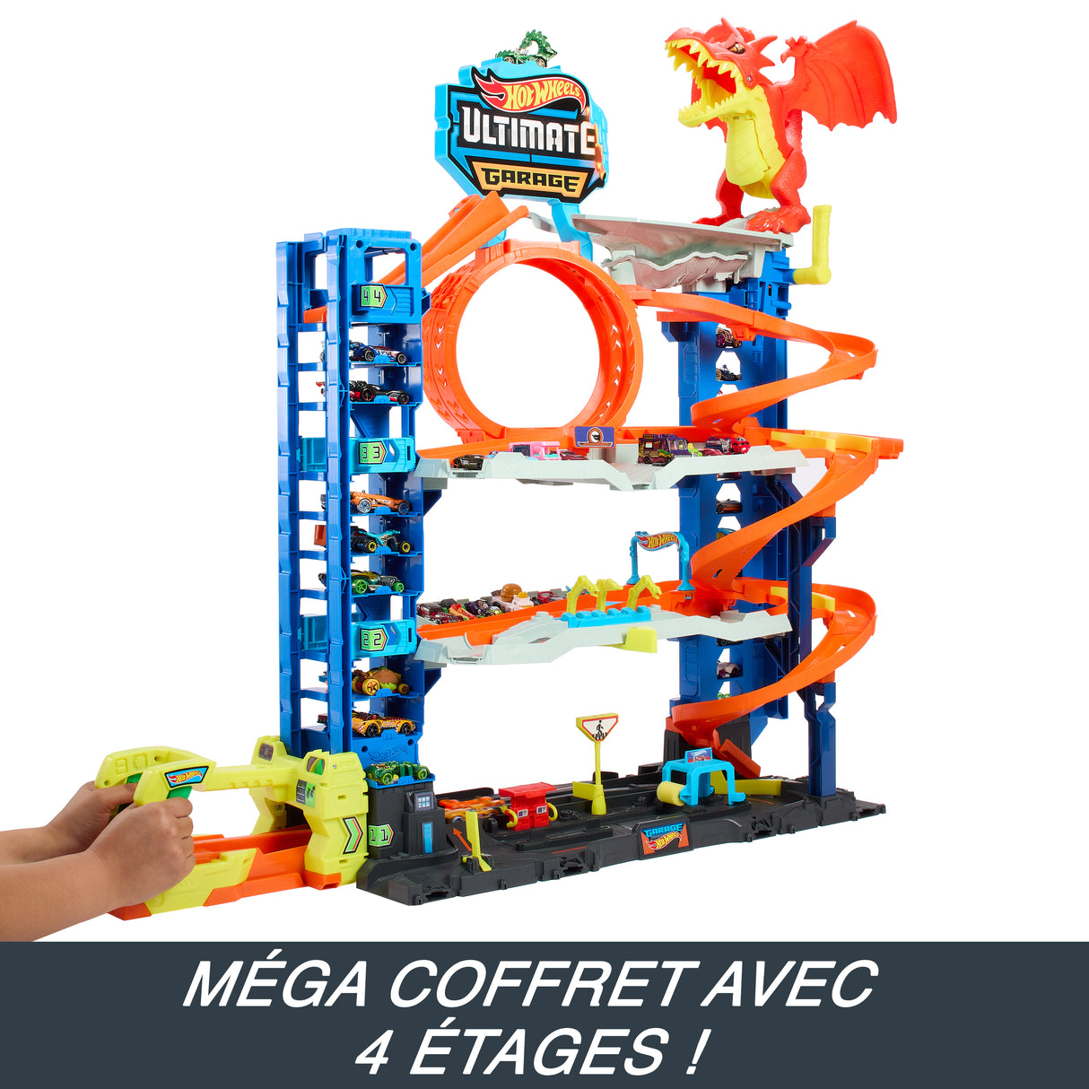 Hot Wheels City-Garage Ultime-Coffret avec 2 voitures incluses HKX48