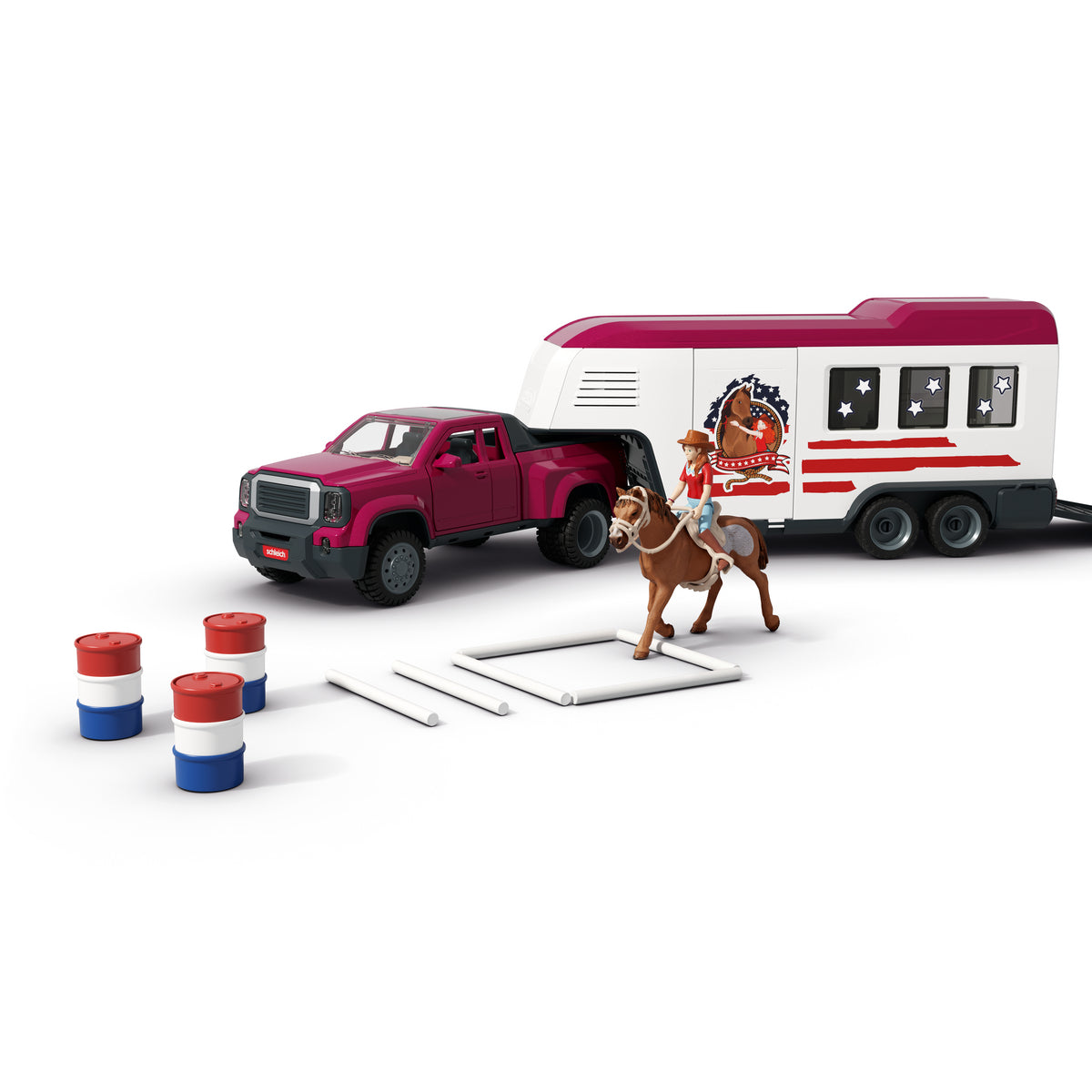 Coffret Pick-up et sa grande remorque équestre, Schleich 42705 Gamme Horse Club