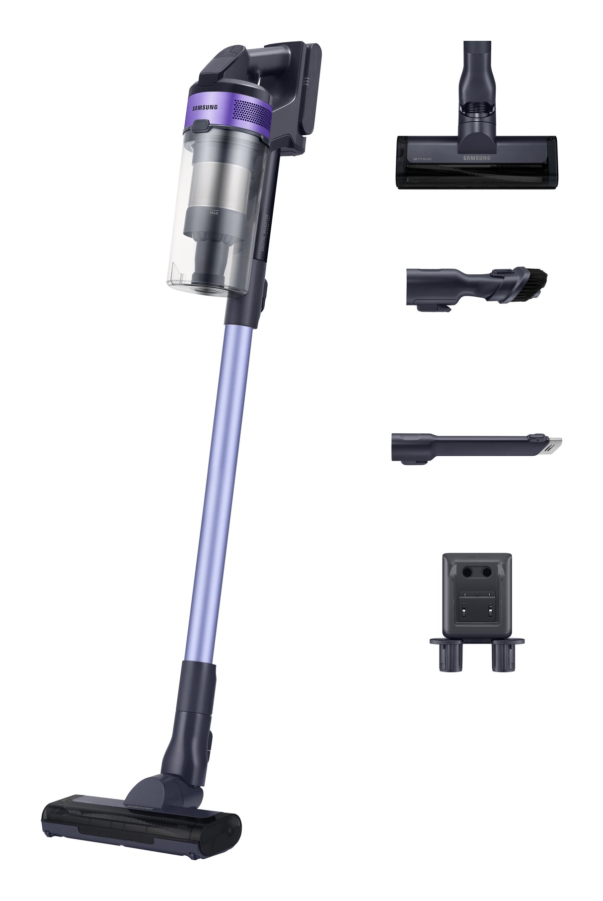 SAMSUNG VS15A6031R4 Jet 60 Turbo - Aspirateur Balai - 150 AW - Aspiration multicyclonique - Filtration HEPA - 40min d'autonomie