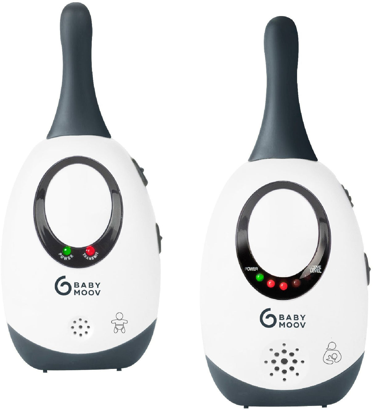 Babyphone - BABYMOOV - Portée 300m - Audio Simply Care avec fonction VOX - Double alarme et 2 adaptateurs