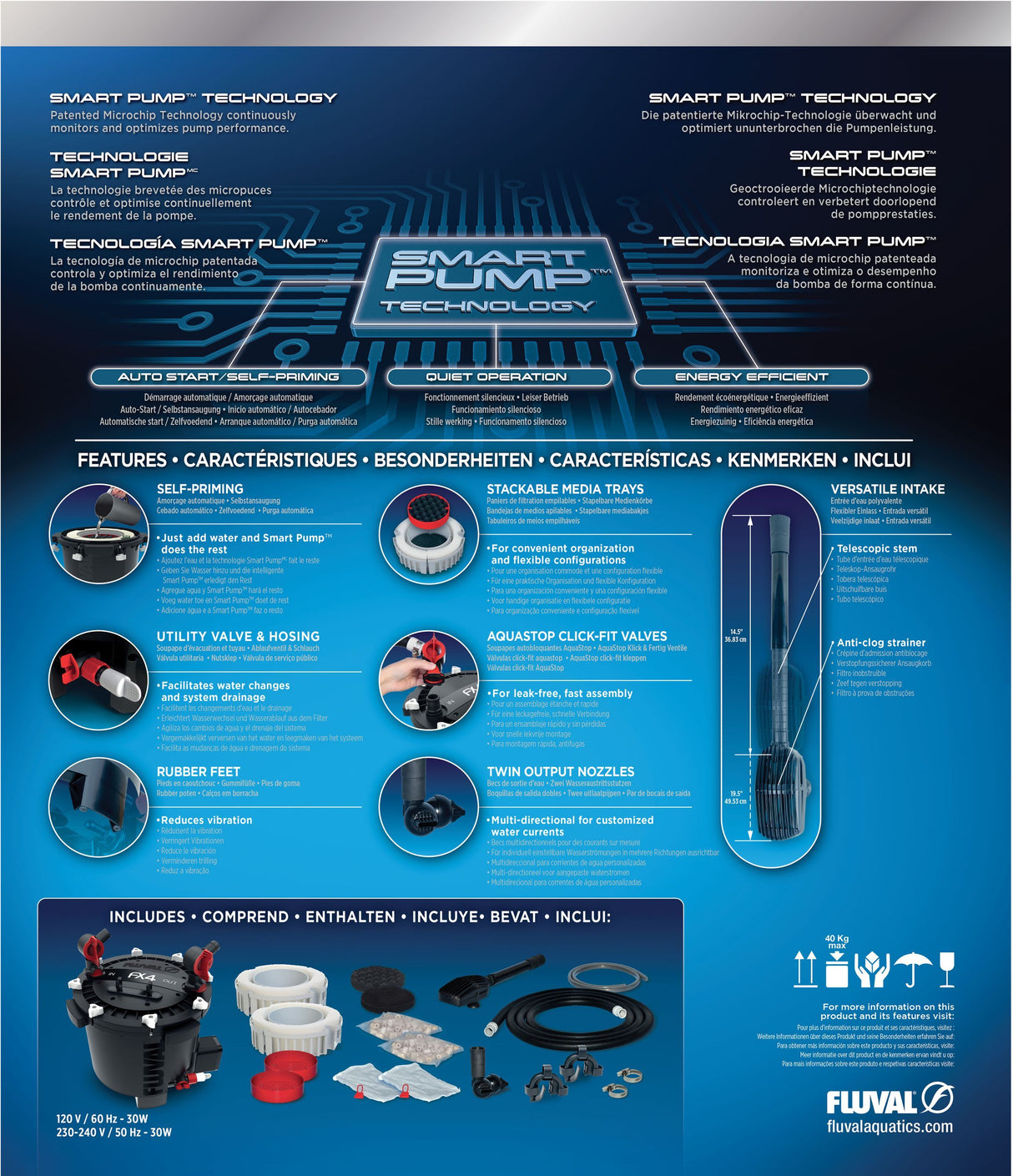 Filtre externe pour aquarium - FLUVAL - FX4 - 1000L