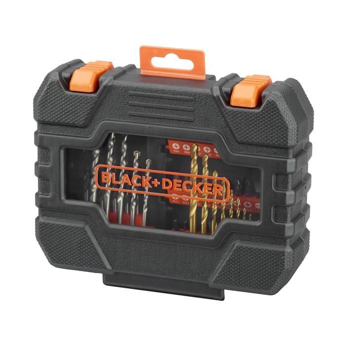 Coffret perçage vissage - BLACK+DECKER - A7232-XJ - 50 Accessoires - Forets, Embouts, Fraise