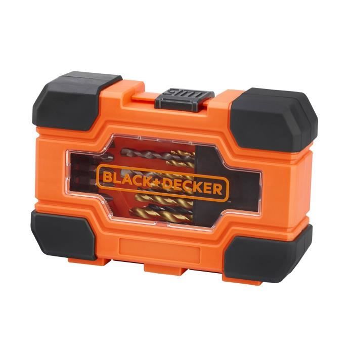 Coffret perçage et vissage - BLACK+DECKER - A7235-XJ - 27 accessoires - forets, embouts