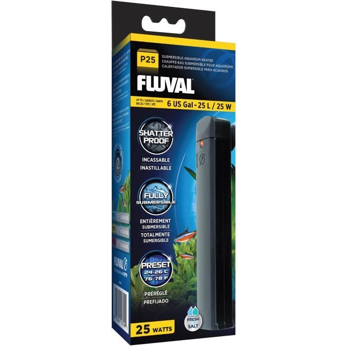 FLUVAL Chauffe-eau FL P25 Pre-set Aquarium Heater - Pour poisson