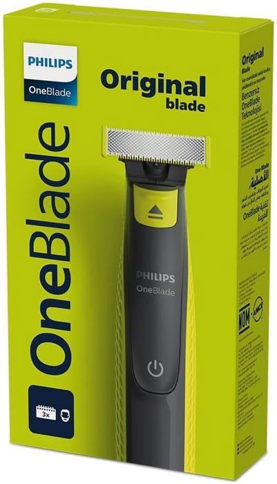 Tondeuse a barbe - PHILIPS - Oneblade QP2724/10 - 3 attaches (1 / 3 / 5 mm) incluses ñ sans fil rechargeable - Vert / Noir