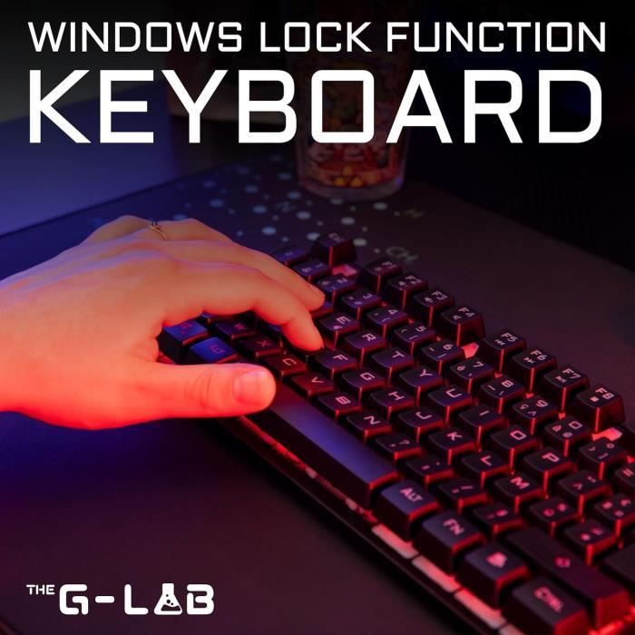 CLAVIER LED GAMING KEYZ-CAESIUM NUMER GLAB