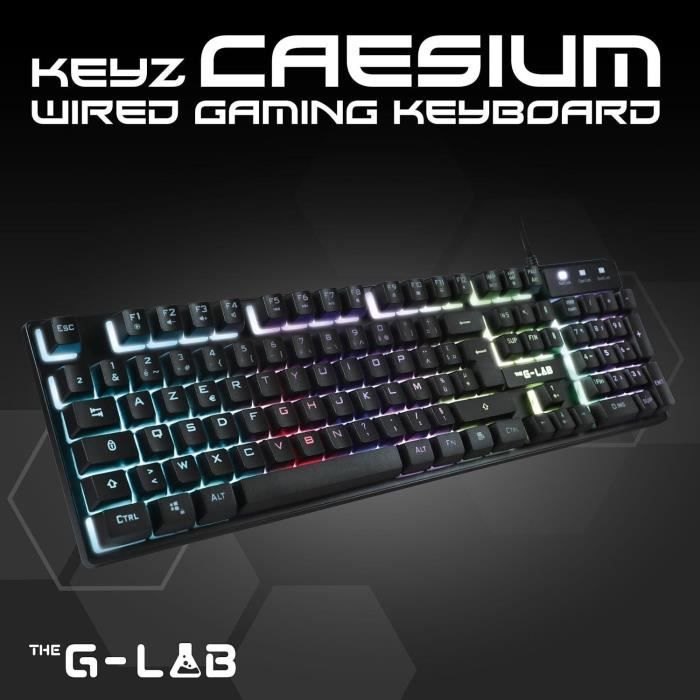 CLAVIER LED GAMING KEYZ-CAESIUM NUMER GLAB