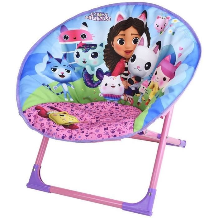 GABBY ET LA MAISON MAGIQUE - Siege lune pliable pour enfant h.47 x l.54 x p.42 cm