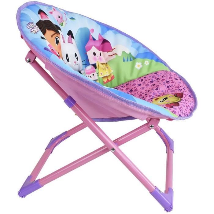 GABBY ET LA MAISON MAGIQUE - Siege lune pliable pour enfant h.47 x l.54 x p.42 cm