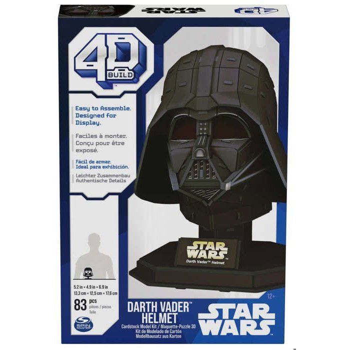 Spin Master Puzzle 4D Build Star Wars Star Wars Casque de Dark Vador modele 3D figurine a assembler
