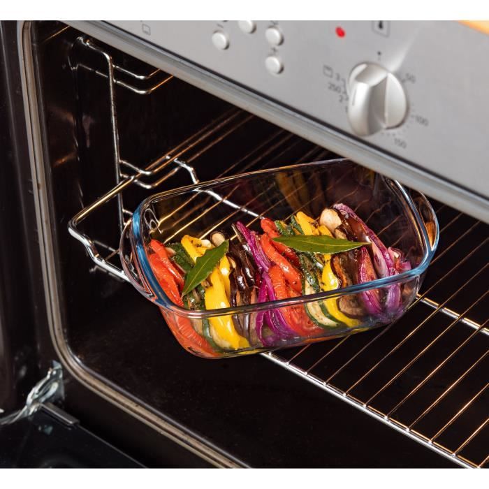 Lot de 3 plats avec couvercle - PYREX - Cook & Store - Verre - Rectangulaire - 0,4/1,1/2,5 L