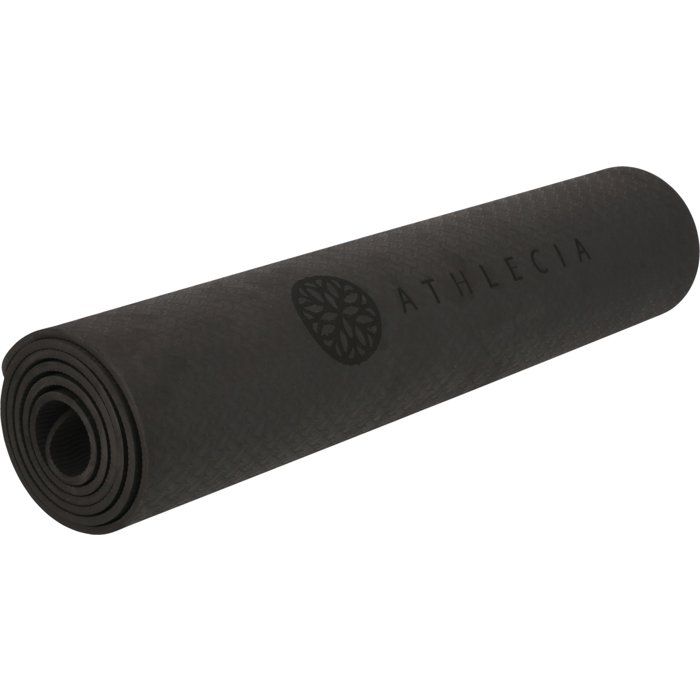 Tapis de Yoga - ATHLECIA - Estell - 6 mm - L 173 x L 61 cm - Noir