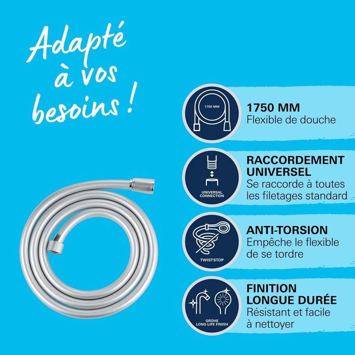 Flexible de douche - support de douchette - pommeau de douche Grohe - 27506001