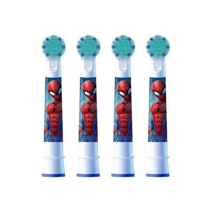 Brossettes Oral-B Kids - ORAL-B - Spiderman Marvel - 4 pieces - Filaments extra souples - Tete ronde